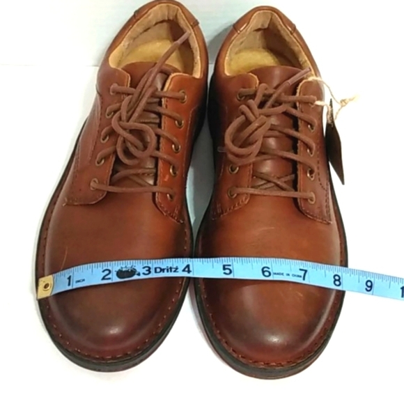 BORN BROWN LEATHER LACE UP LOAFERS NWT SIZE 8 - Picture 16 of 16
